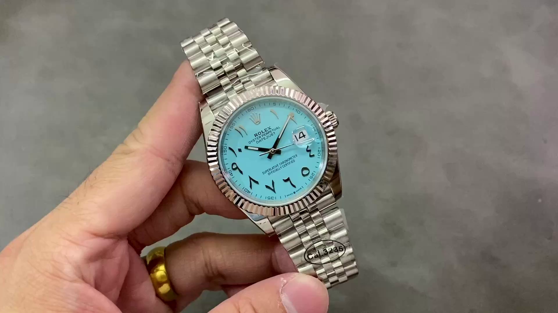 Replica Rolex Datejust 41 Ice Blue Dial with Fluted Bezel 126334 Men's Watch - QualitySwissReplica