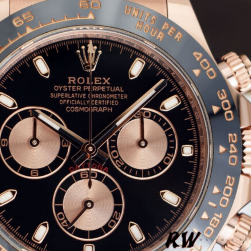 Replica Rolex Cosmograph Daytona 116515 Leather strap Black Dial 40mm Mens Watch - QualitySwissReplica