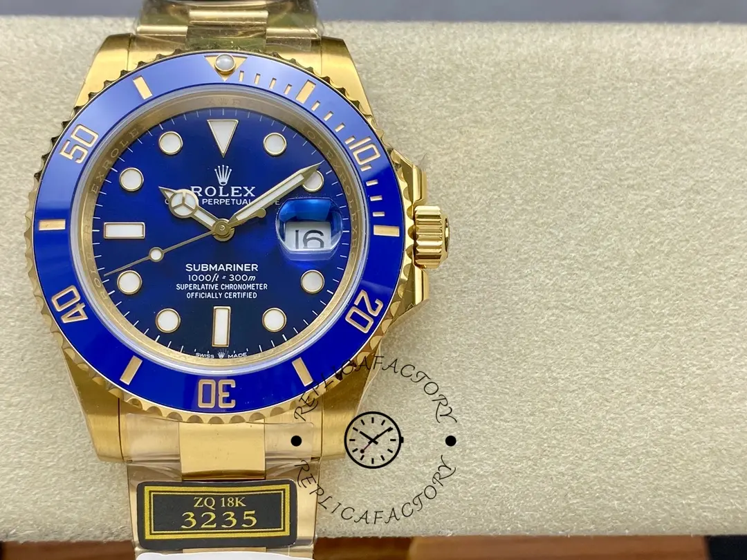 Replica Rolex Submariner Date 116618LB Blue Dial 41mm Mens Watch - QualitySwissReplica