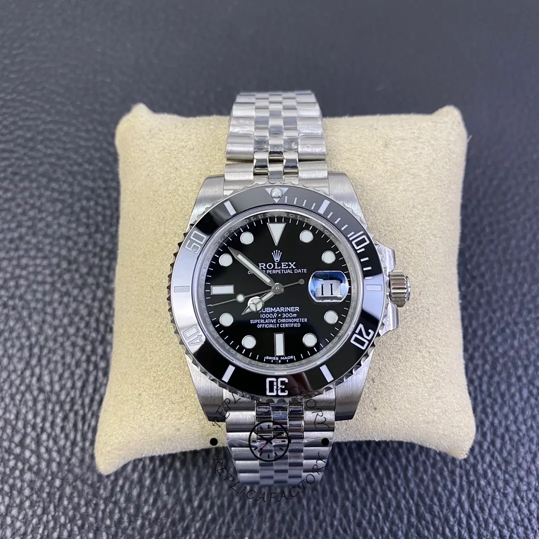 Replica Rolex Submariner 116610 Jubilee Bracelet 40mm Black Dial Men's Diver - QualitySwissReplica