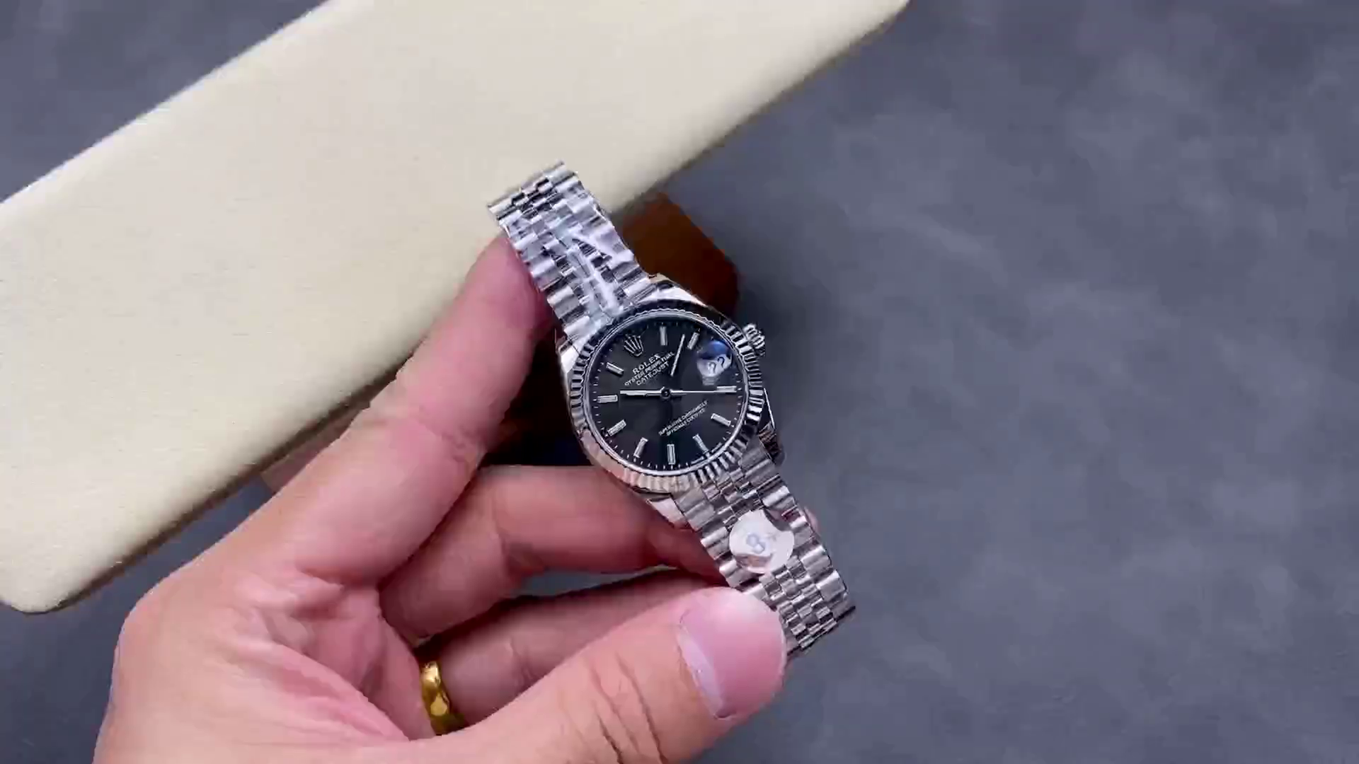 Replica Rolex Datejust 31 White Gold & Steel Dark Grey Dial 278274 0016 Women's Watch - QualitySwissReplica