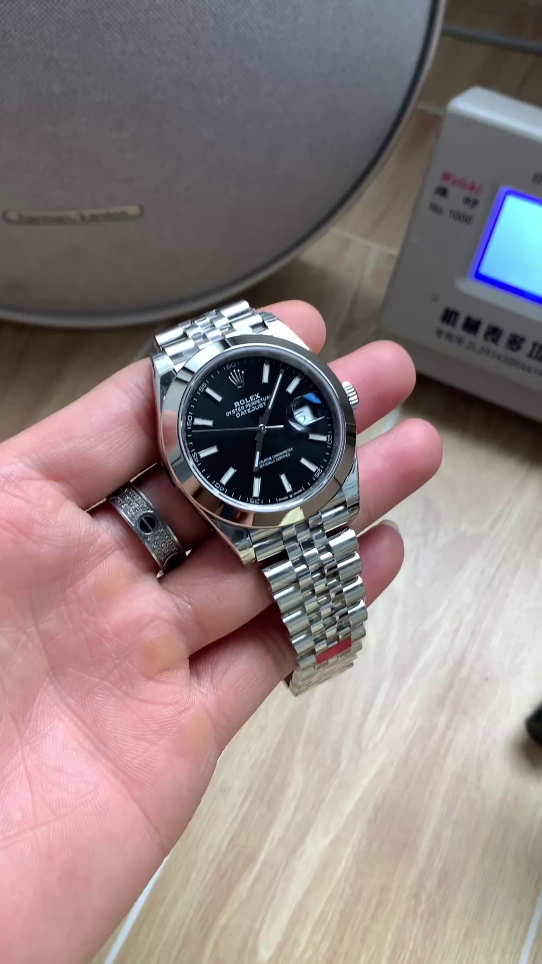 Replica Rolex Datejust 41 41mm 126300 0012 Bright Black Index Dial - QualitySwissReplica