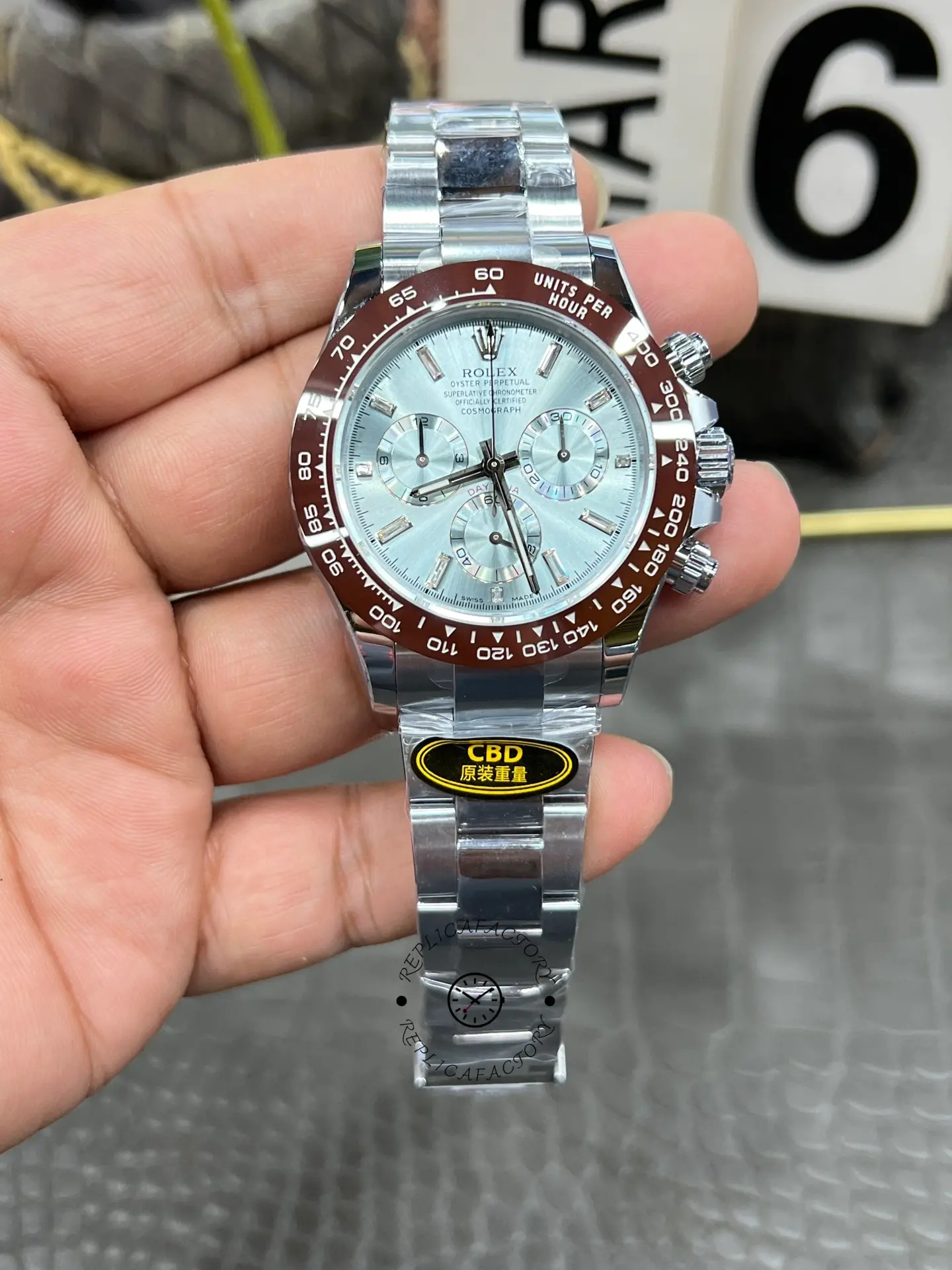 Replica Rolex Cosmograph Daytona 116506 Ice Blue Dial Platinum 40MM Mens Watch - QualitySwissReplica