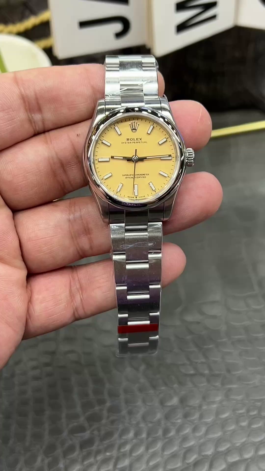 Replica Rolex Oyster Perpetual 31mm 277200 Yellow Dial Watch - QualitySwissReplica