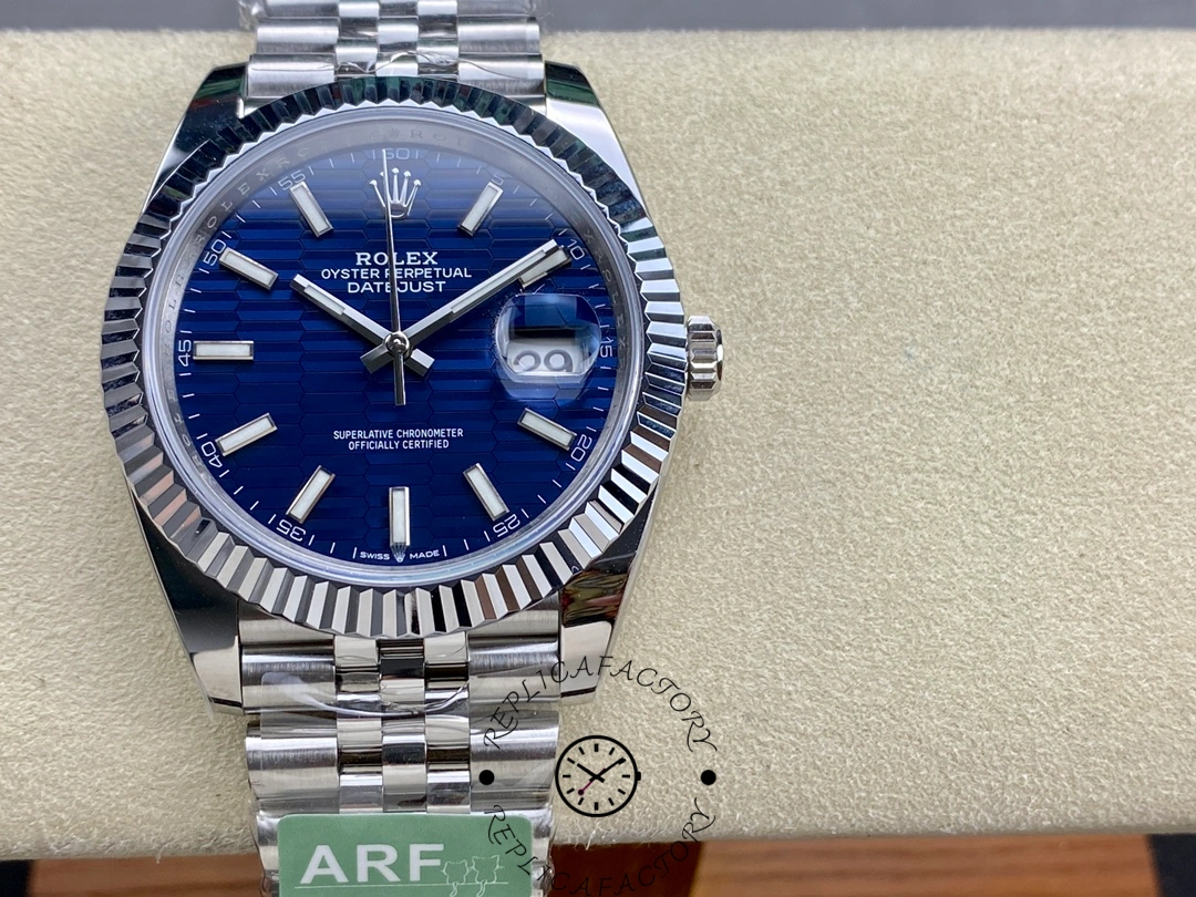 Replica Rolex Datejust 41mm Stainless Steel 126334 Blue Index Jubilee Men's Watch - QualitySwissReplica