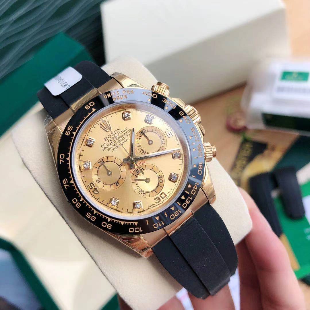 Replica Rolex Daytona 116518LN Diamond Champagne Dial 40mm Mens Watch - QualitySwissReplica