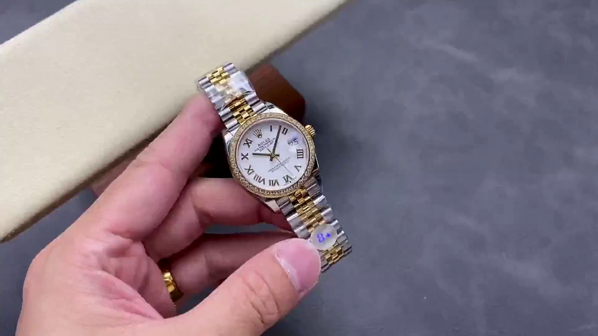 Replica Rolex Datejust 31mm Stainless Steel and Yellow Gold 278383rbr 0002 White Roman Jubilee - QualitySwissReplica
