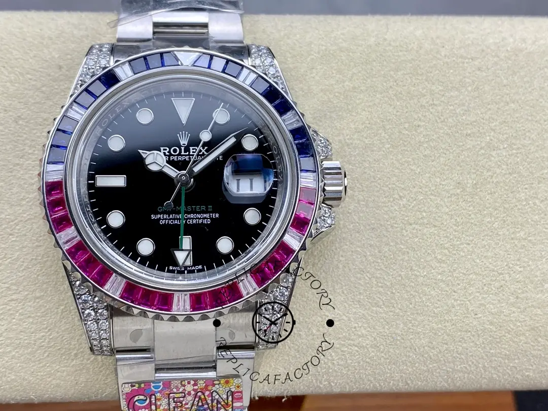 Replica Rolex GMT Master II 116759SA Black Dial 40mm Mens Watch - QualitySwissReplica