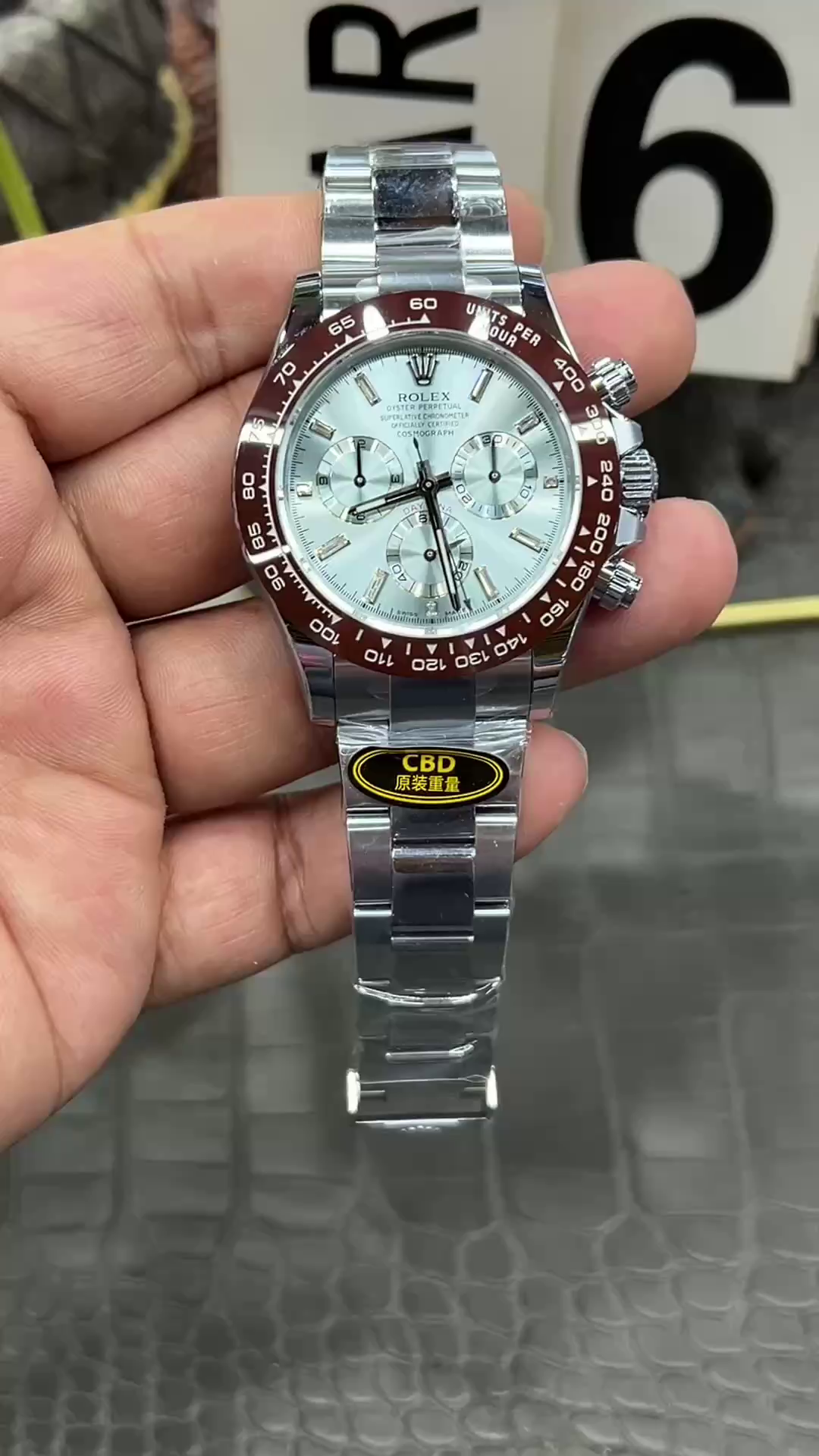 Replica Rolex Cosmograph Daytona 116506 Ice Blue Dial Platinum 40MM Mens Watch - QualitySwissReplica