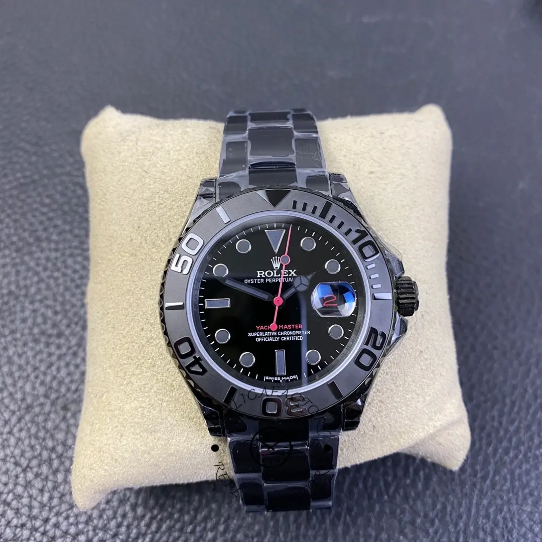 Replica Rolex Yacht Master Triple Red Titan Black 116622 40MM Men's Watch - QualitySwissReplica