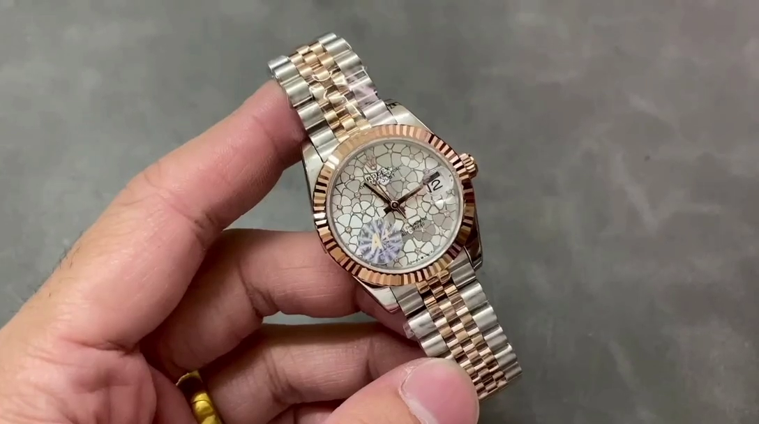 Replica Rolex Datejust 31mm Rose Gold 278271 Silver Floral Jubilee Women's Watch - QualitySwissReplica