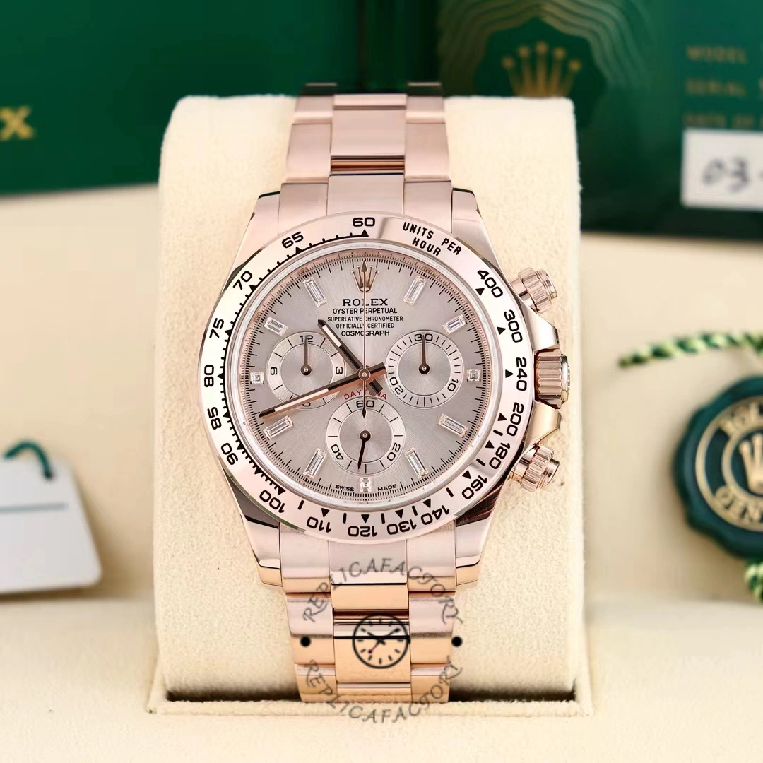 Replica Rolex Daytona m116505 Everose Gold Sundust Pink Dial 40MM Mens Watch - QualitySwissReplica