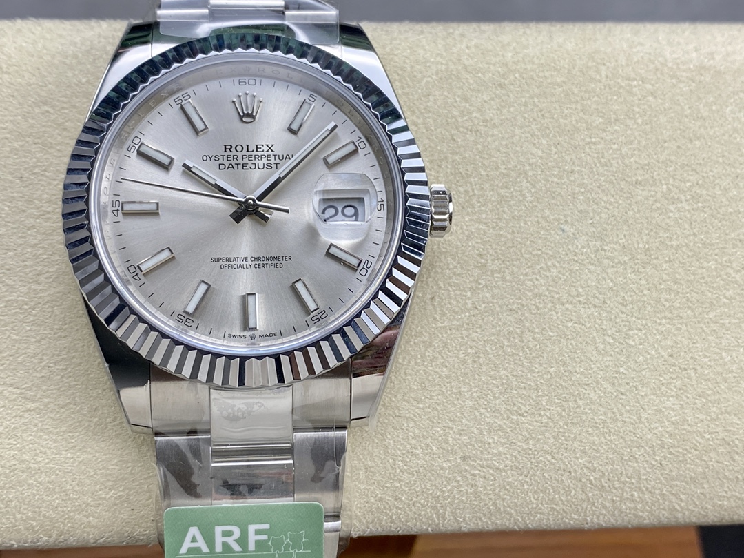 Replica Rolex Datejust 126334 0003 Fluted Bezel Silver Dial 41MM Mens Watch - QualitySwissReplica