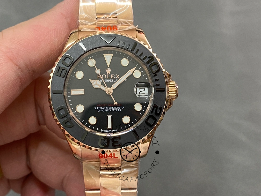 Replica Rolex Yacht Master 37mm Black Dial Oyster Bracelet m268655 Watch - QualitySwissReplica