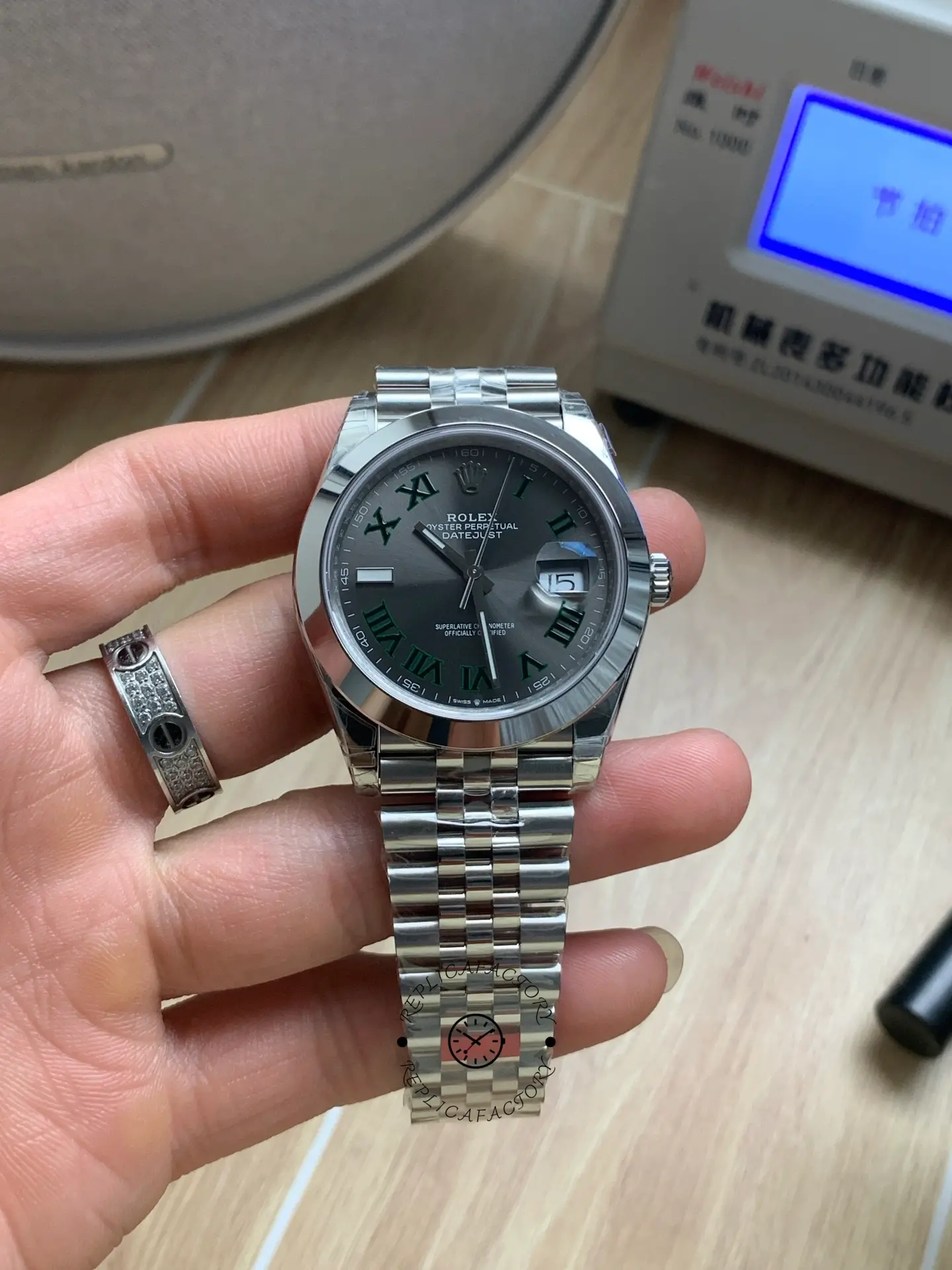 Replica Rolex Datejust 41mm Stainless Steel m126300 0014 Slate Roman Jubilee - QualitySwissReplica