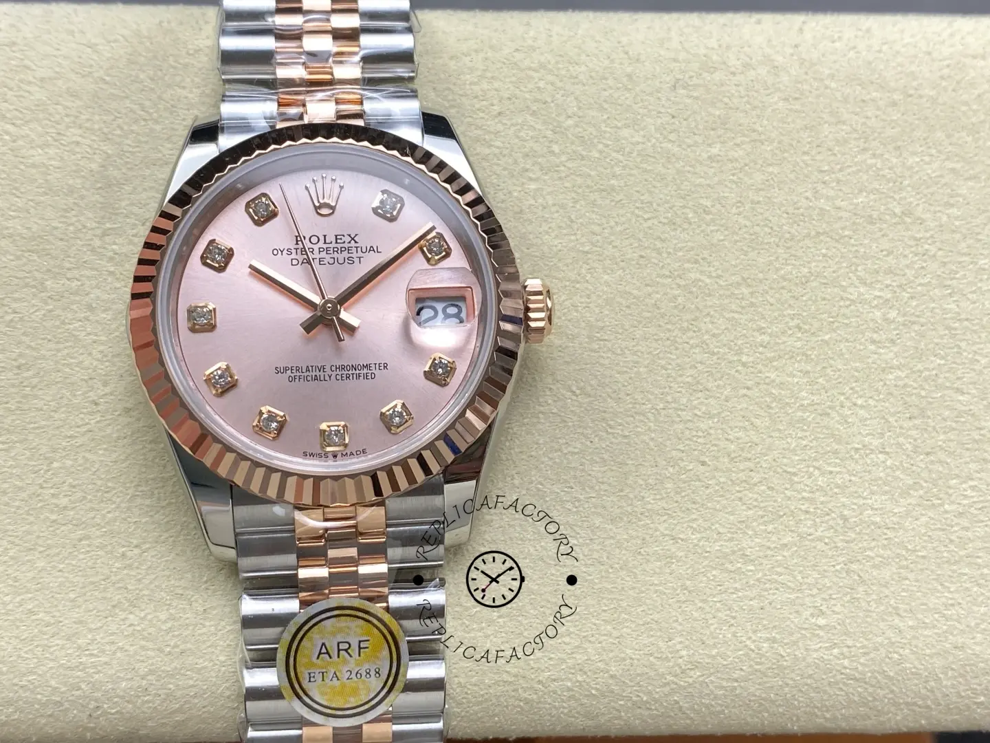 Replica Rolex Datejust 31 Rose Diamond Dial M278271 0024 Women's Watch - QualitySwissReplica