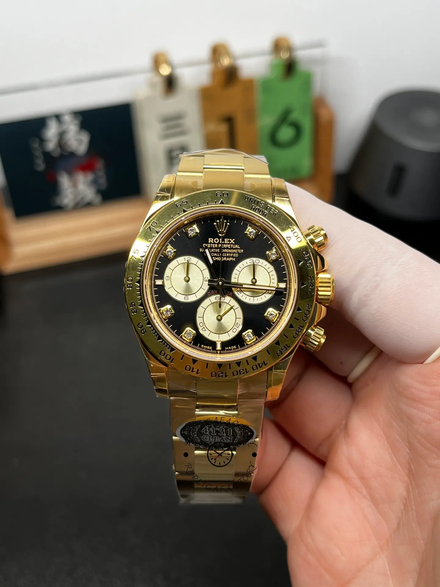 Replica Rolex Daytona Cosmograph 126508 0003 Yellow Gold Black Dial Watch - QualitySwissReplica