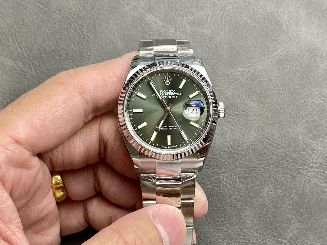 Replica Rolex Datejust 36 White Gold Fluted Bezel 126234 0052 Unisex Watch - QualitySwissReplica