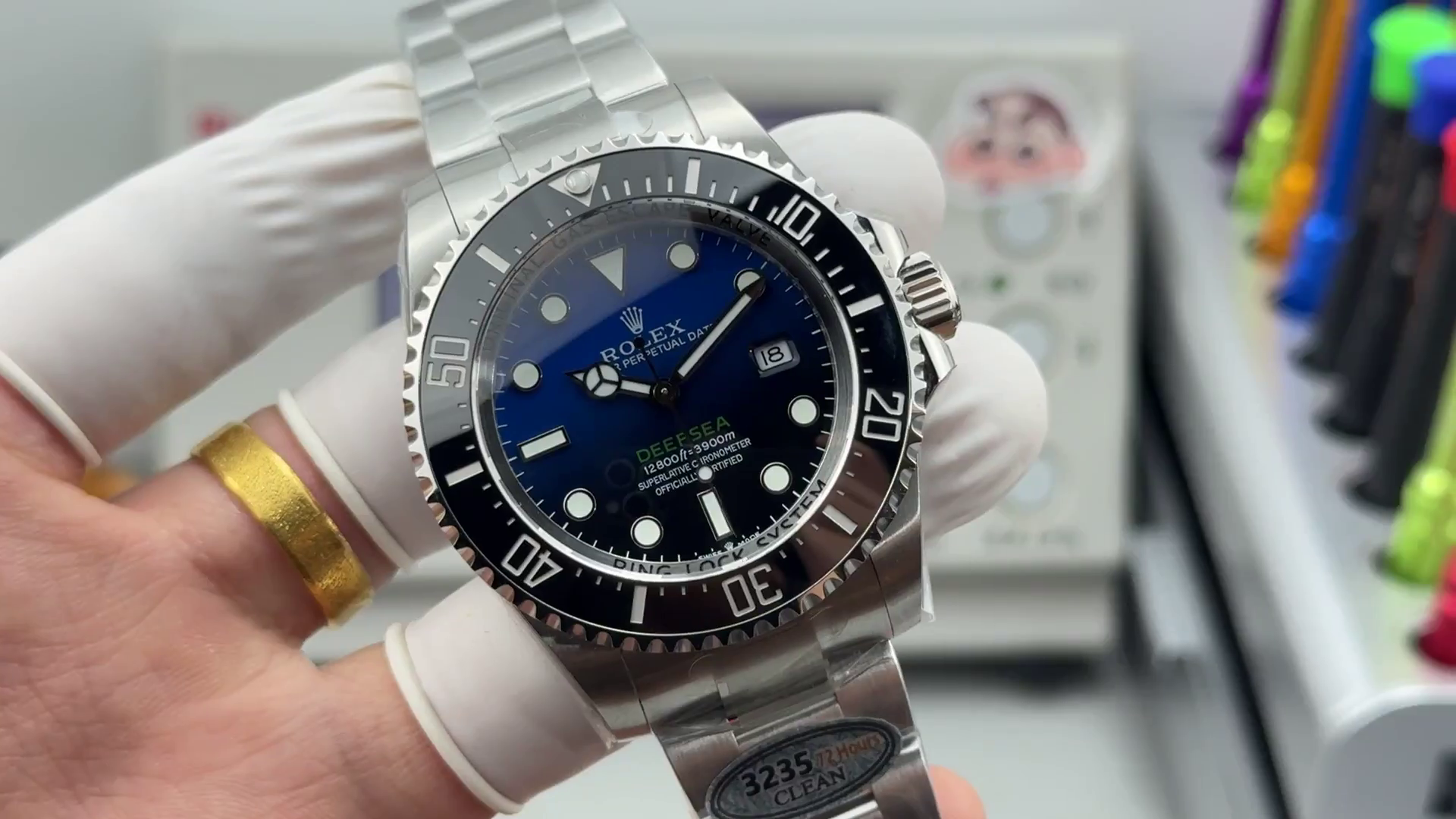 Replica Rolex Sea-Dweller Deepsea 116660 Stainless Steel D-Blue Dial 44MM Mens Watch - QualitySwissReplica