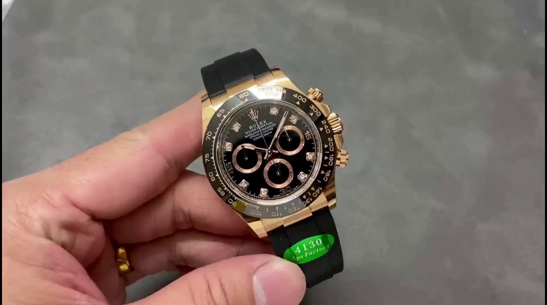 Replica Rolex Cosmograph Daytona Rose Gold Case Black Dial 116515ln 0057 - QualitySwissReplica