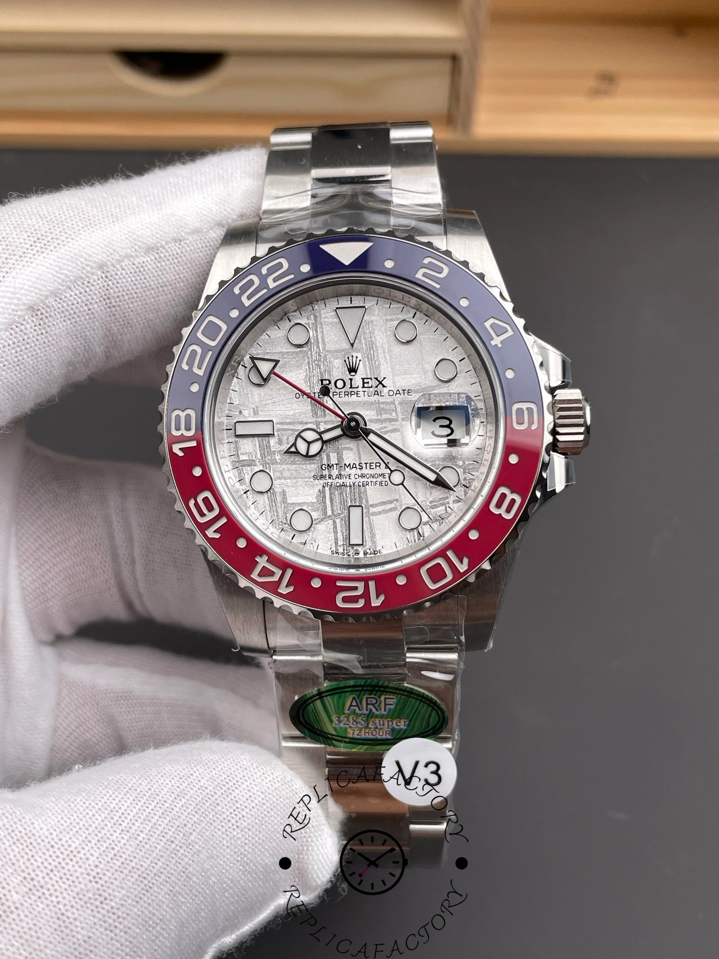 Replica Rolex GMT-Master II 126719 0002 White Gold Meteorite Grey Dial 40mm Mens Watch - QualitySwissReplica