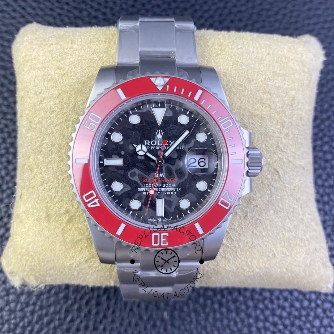 Replica Rolex Submariner DIW Persimmon Orange Black Dial Ceramic Red Bezel 116610LN - QualitySwissReplica