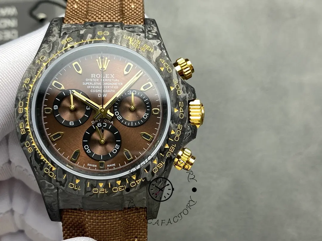 Replica Rolex Daytona DiW Black Gold Customised  NTPT Carbon Fiber 40mm - QualitySwissReplica