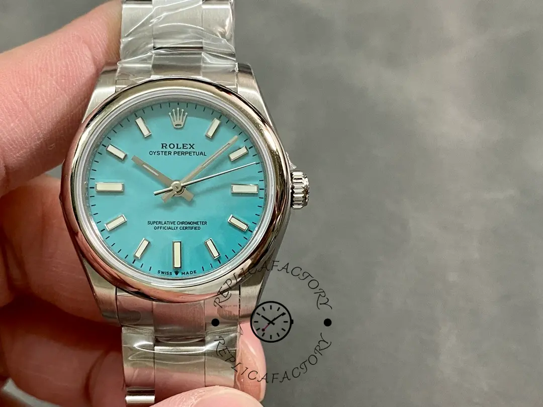 Replica Rolex Oyster Perpetual 31 Turquoise Blue Dial 277200 0007 Women's Watch - QualitySwissReplica