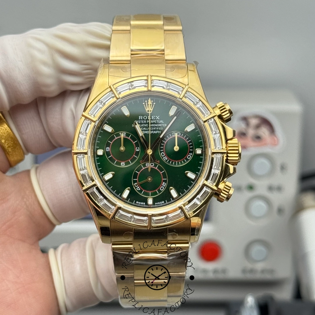 Replica Rolex Daytona 116568BR Green Dial 40mm - QualitySwissReplica