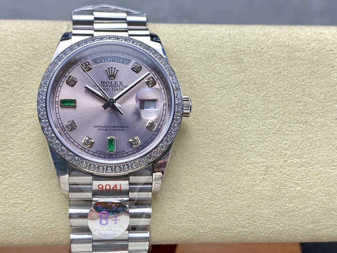 Replica Rolex Day Date 118346 Rhodium Grey Dial 36mm Unisex Watch - QualitySwissReplica