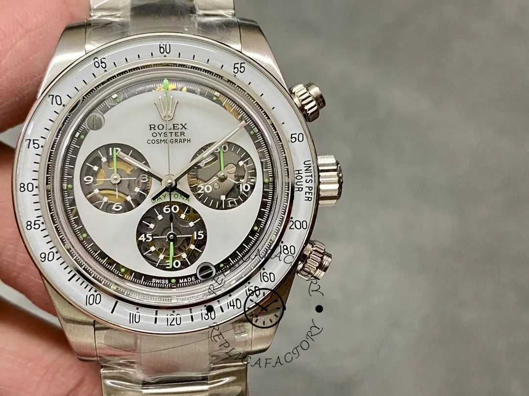 Replica Rolex Daytona Cosmograph Artisans De Geneve Edition White Dial Men's Watch - QualitySwissReplica