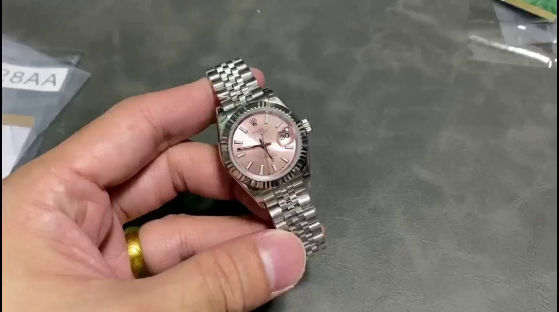 Replica Rolex Datejust 279174 Stainless Steel Pink Index Dial 28mm Lady Watch - QualitySwissReplica