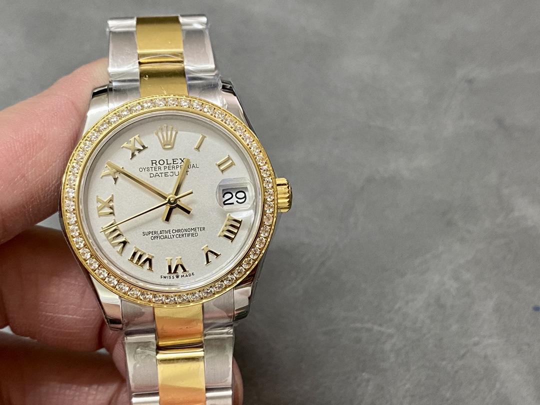 Replica Rolex Datejust 31mm Stainless Steel and Yellow Gold 278383rbr 0001 White Roman Oyster - QualitySwissReplica