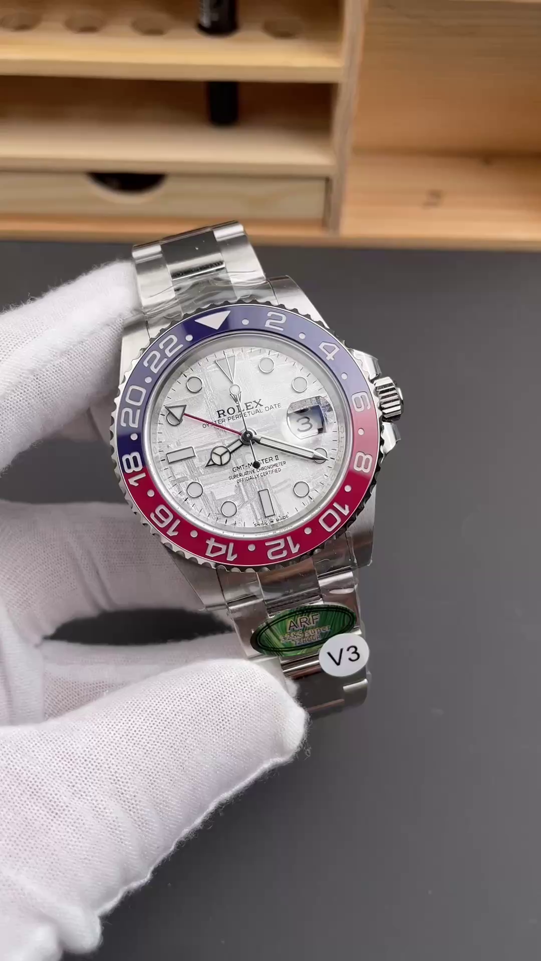 Replica Rolex GMT-Master II 126719 0002 White Gold Meteorite Grey Dial 40mm Mens Watch - QualitySwissReplica