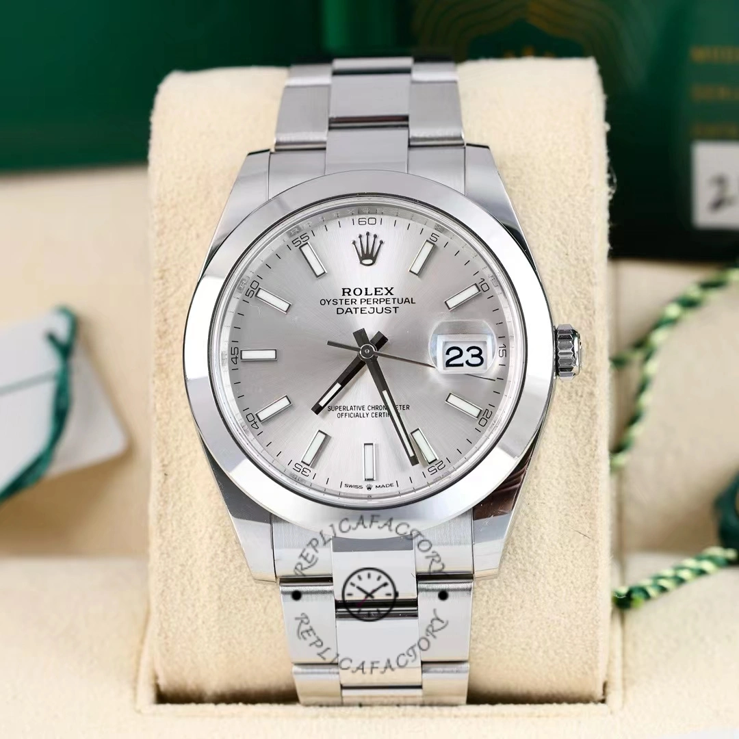 Replica Rolex Datejust 41 Silver Dial 126300 0003 Silver Men's Watch - QualitySwissReplica