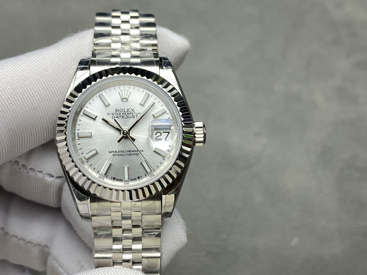 Replica Rolex Datejust 28 Automatic Silver Dial White Gold and Steel M279174 0005 Women's Watch - QualitySwissReplica