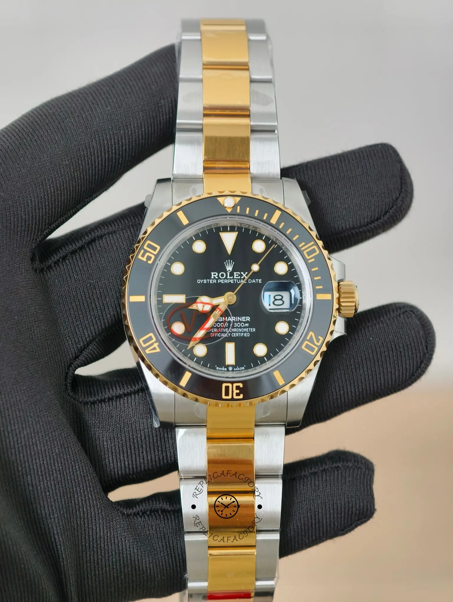 Replica Rolex Submariner Date 116613 Stainless Steel Case Black Dial 40mm Mens Watch - QualitySwissReplica