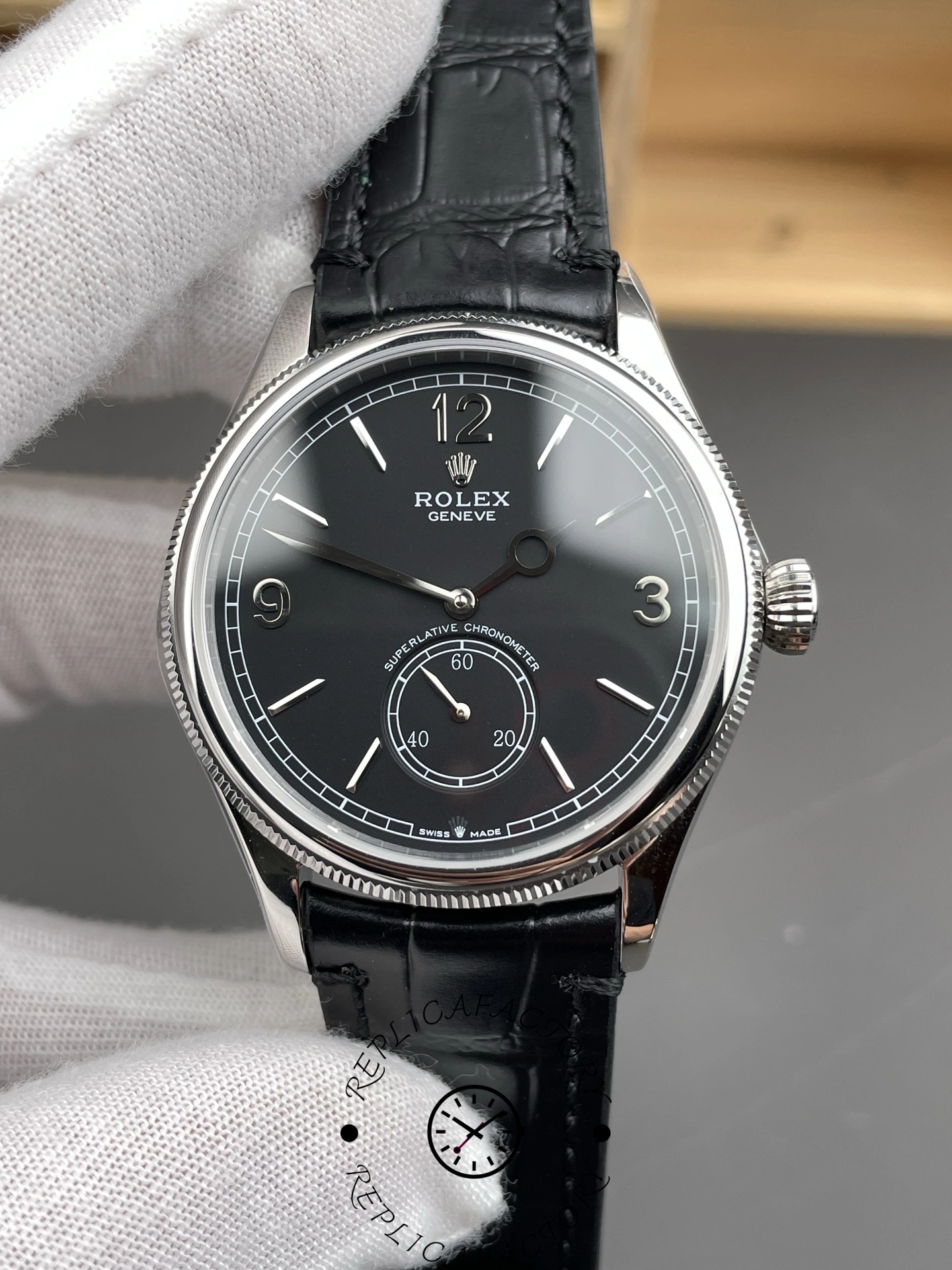 Replica Rolex 1908 Black Dial 52509 0002 39 mm Watch - QualitySwissReplica