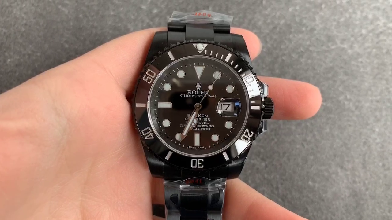 Replica Rolex Submariner Date Black PVD/DLC Coated Stainless Steel 40mm 116610LN - QualitySwissReplica