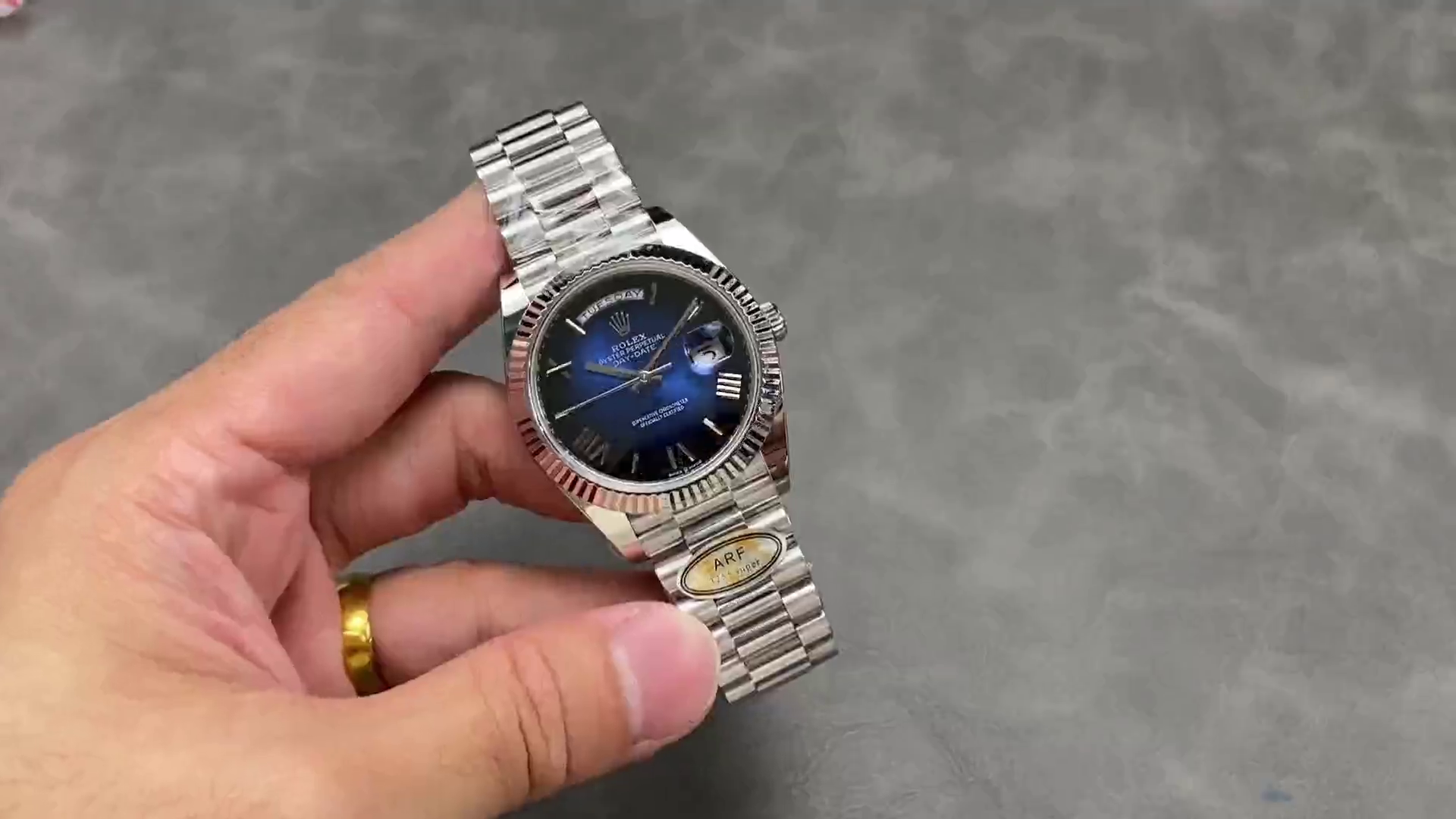 Replica Rolex Day-Date 40MM White Gold 228239-0076 Blue Ombré Dial 1:1 Clone - QualitySwissReplica