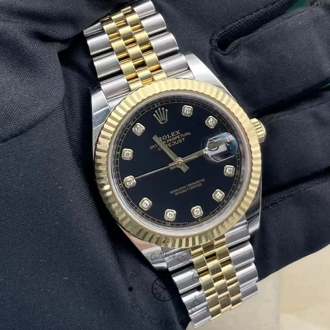 Replica Rolex Datejust 126333 0006 Black Diamond Jubilee 41mm Men's Watch - QualitySwissReplica