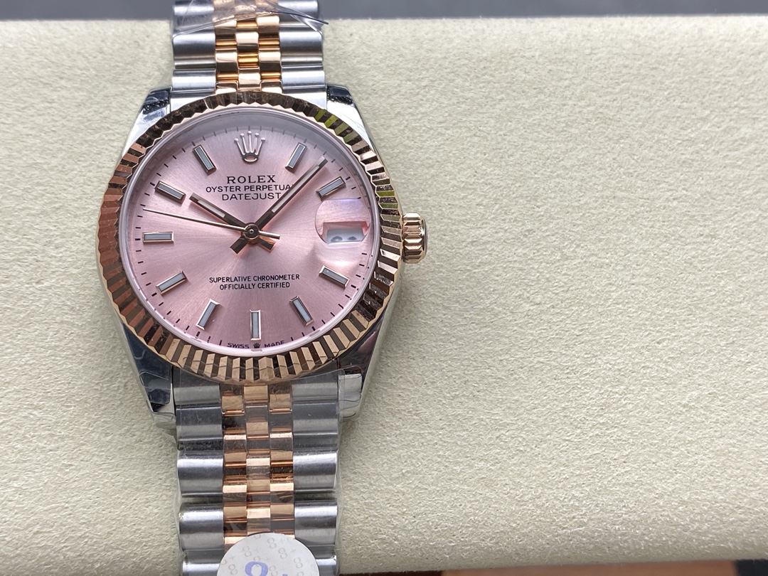 Replica Rolex Lady Datejust 31 Two-Tone Fluted Rose Jubilee 279171 0023 - QualitySwissReplica