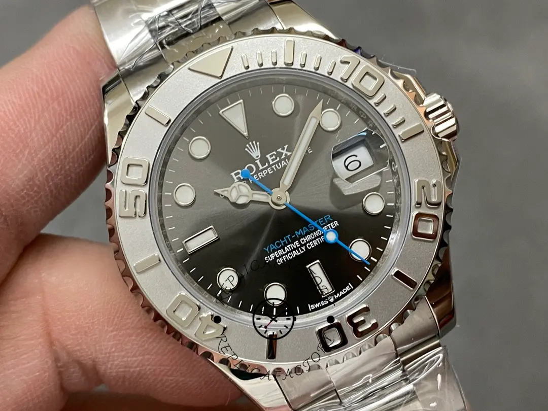 Replica Rolex Yacht-Master 37 Automatic Slate Grey Dial Platinum Bezel Steel M268622 0002 Women's Watch - QualitySwissReplica