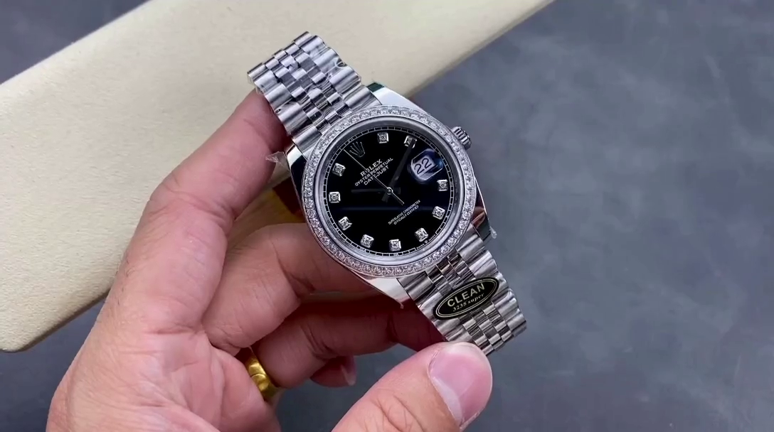 Replica Rolex Datejust Stainless Steel 126284RBR 0019 Black Diamond Jubilee - QualitySwissReplica
