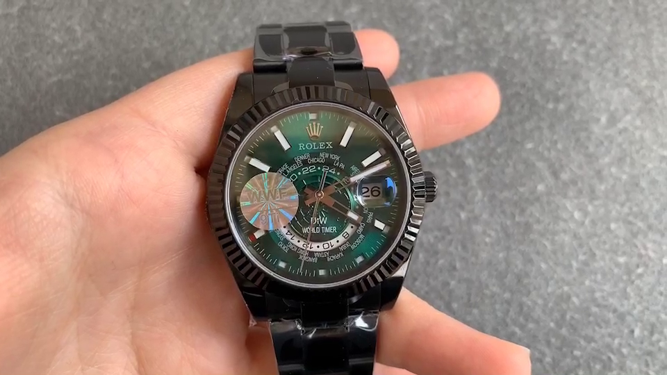 Replica Rolex DiW Sky Dweller 326934 Green Dial 40MM Men's Watch - QualitySwissReplica