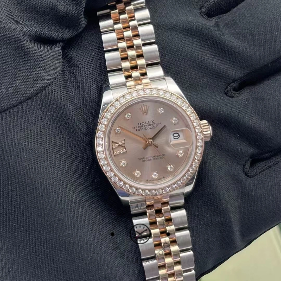 Replica Rolex Datejust 28 Oystersteel and Everose Gold m279381rbr 0027 Women's Watch - QualitySwissReplica