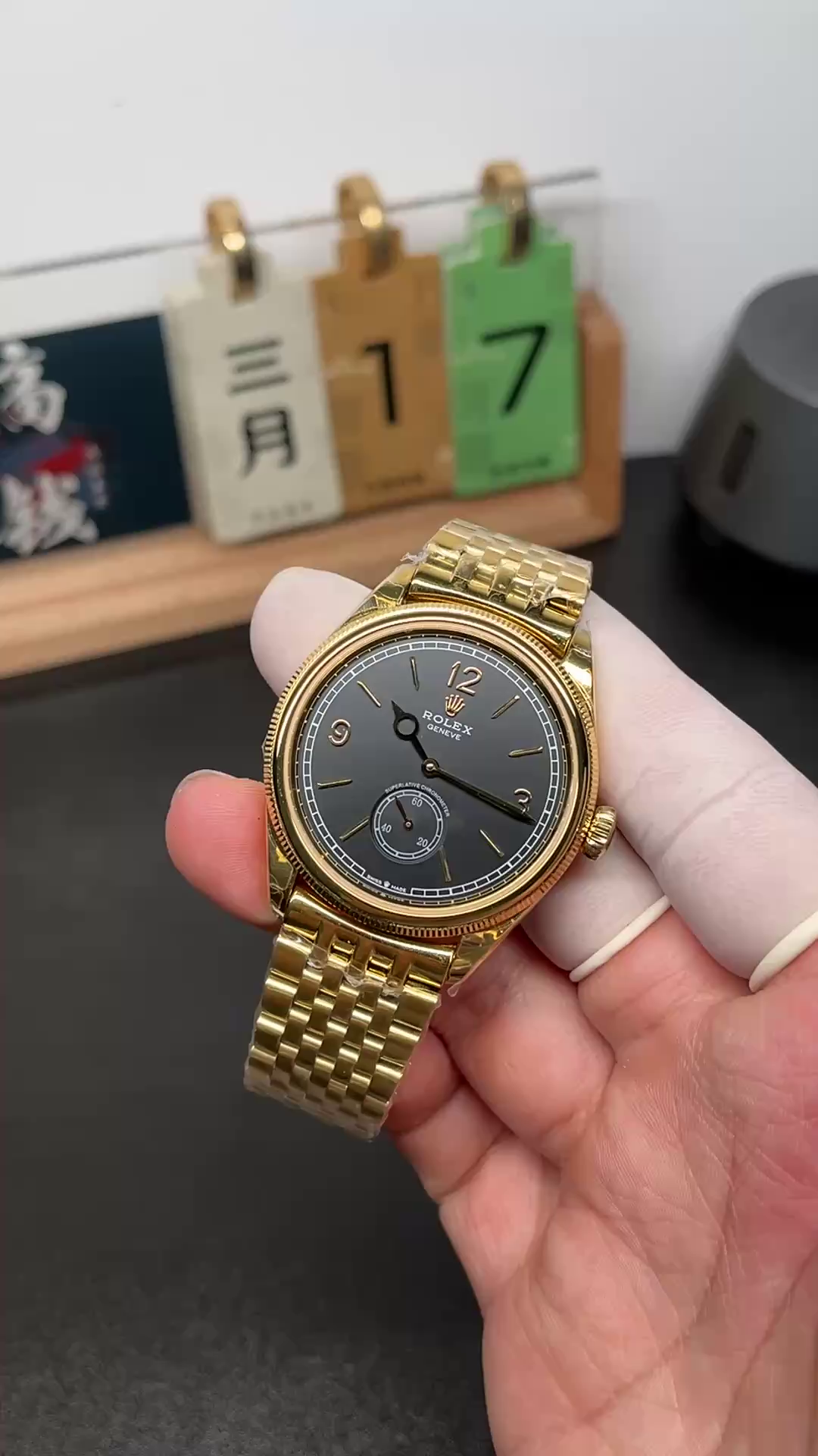 Replica 1:1 Clone Rolex 1908 52508 0007 Black Dial Settimo Bracelet - QualitySwissReplica