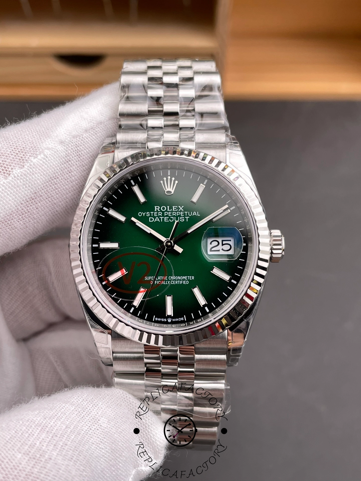 Replica Rolex Datejust 126334 41mm Green Gradient Dial 1:1 Clone 2026 - QualitySwissReplica