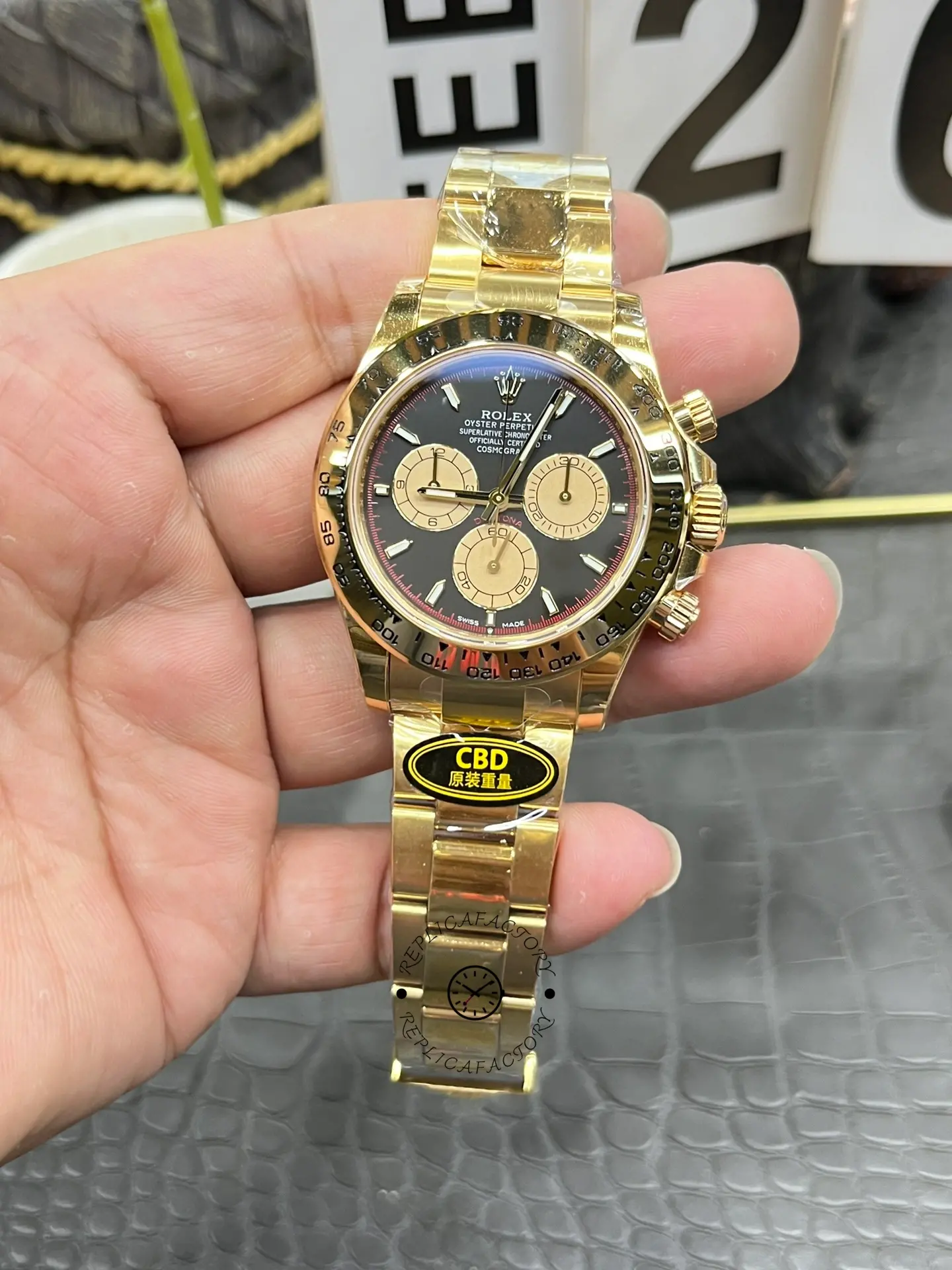 Replica Rolex Daytona 126508 0002 Two Tone Black Dial Watch - QualitySwissReplica