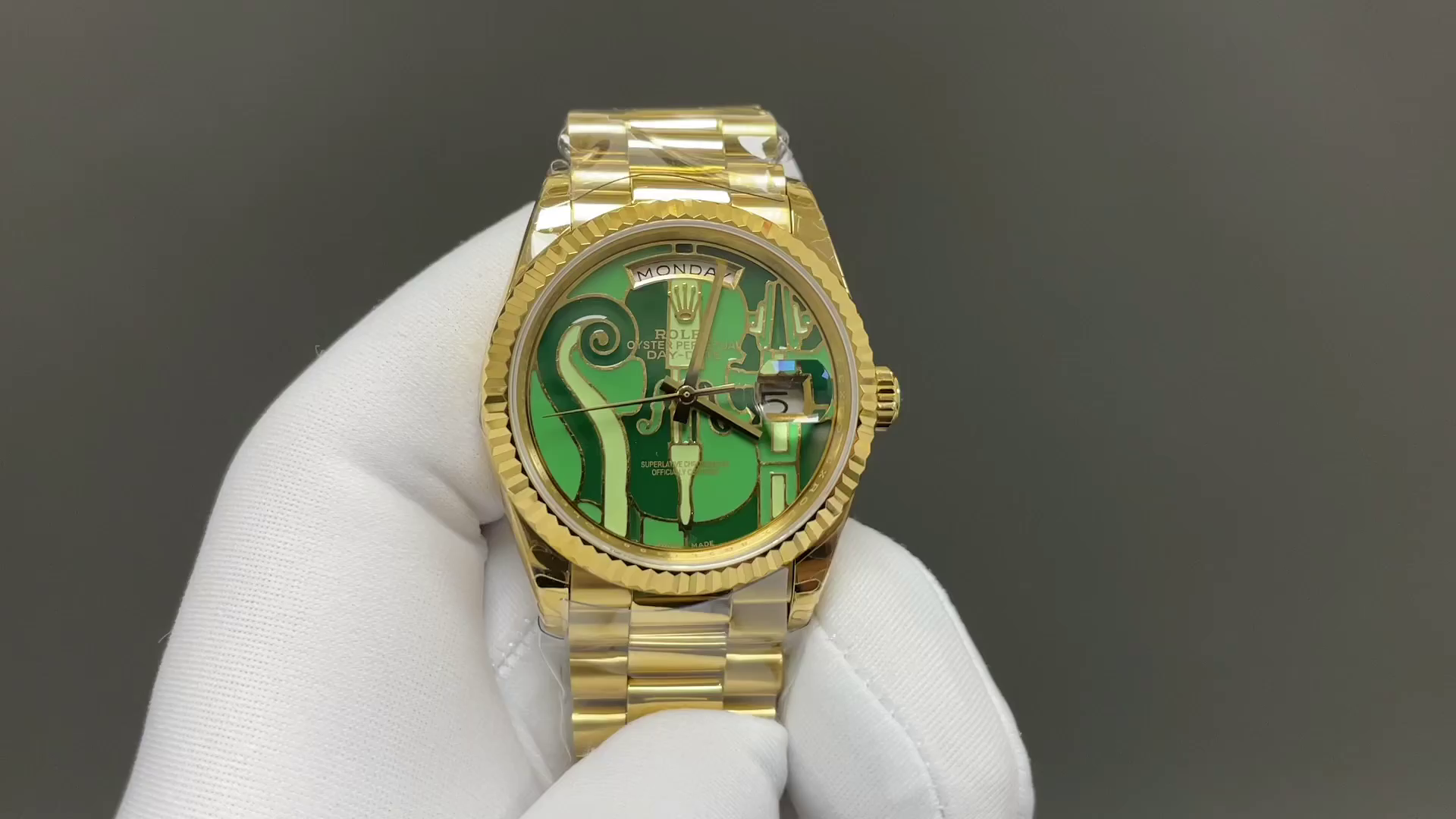Replica Rolex Day-Date 128238-VIO 36 Green Dial 1:1 Clone Watch - QualitySwissReplica